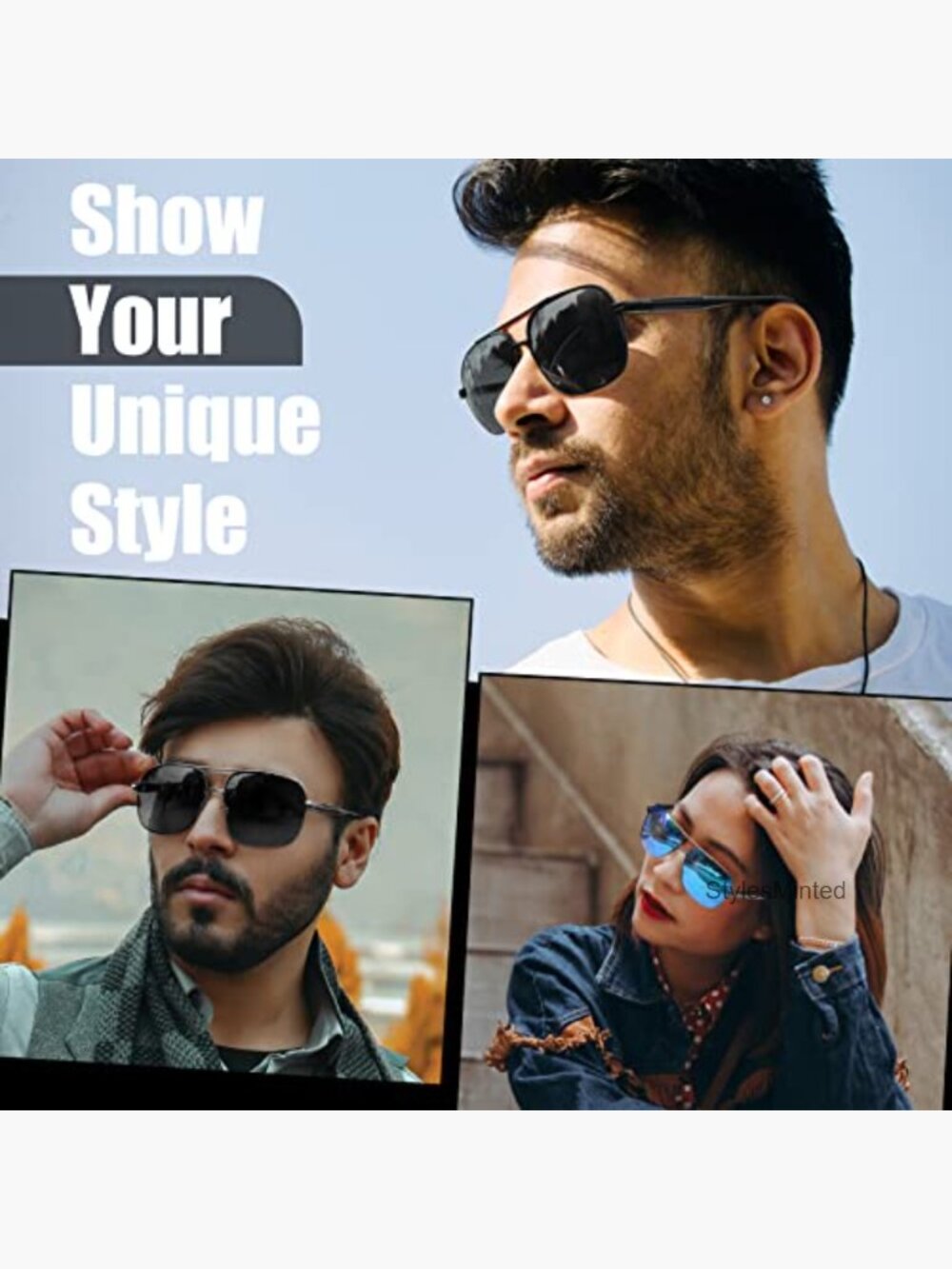 Military Style Aviation Sunglasses Polarized UV400 for Men Women Vintage - Picture 2 of 7